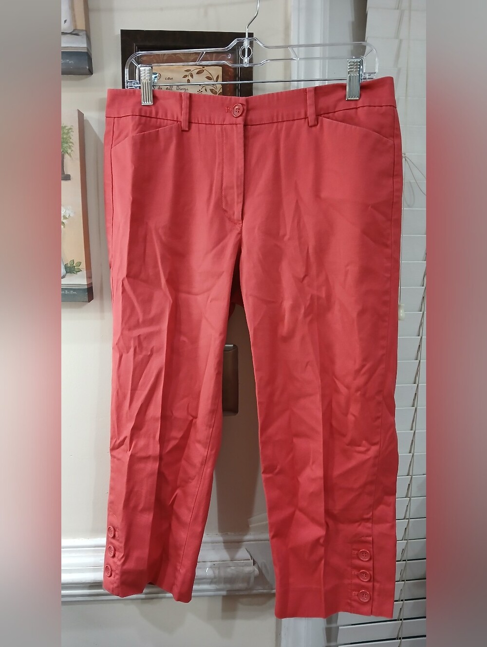 Talbots The Perfect Skimmer Pants Women's Cropped Coral 6